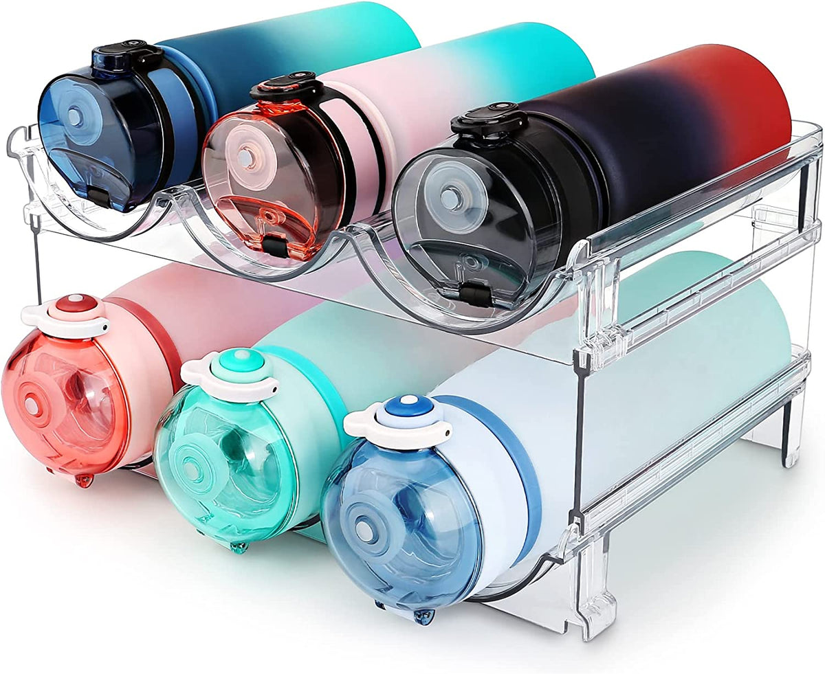 Stackable Water Bottle Organizer – 2-Pack