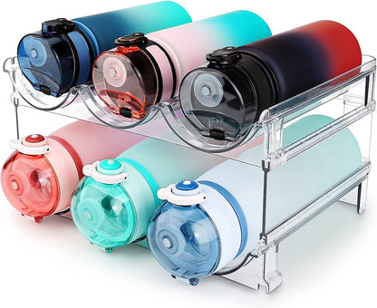 Stackable Water Bottle Organizer – 2-Pack